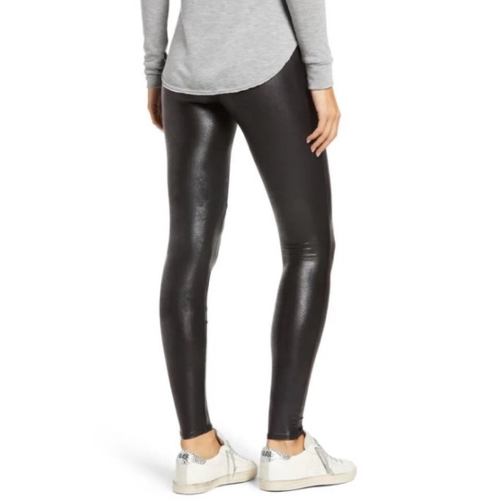 NWT Spanx Faux Leather Leggings Dark Navy Pants 2X - Picture 2 of 9